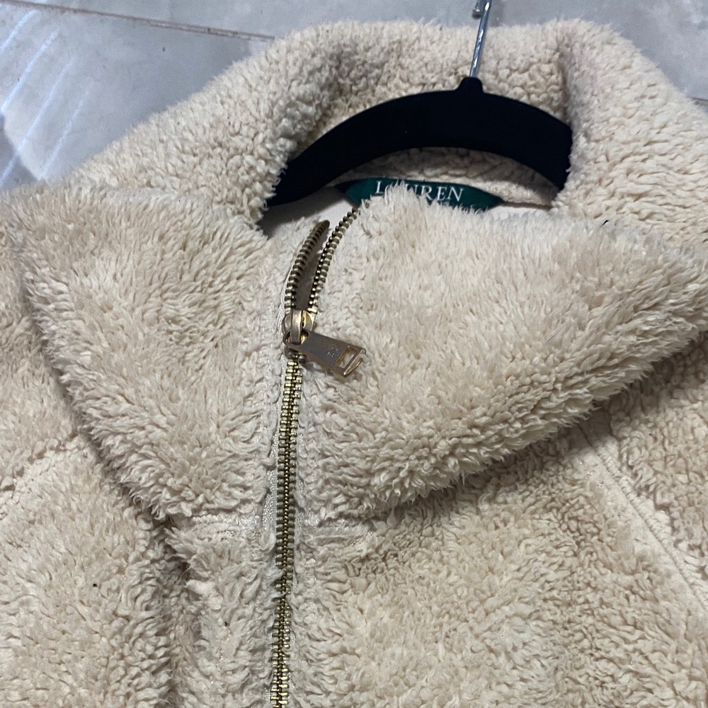 Ralph Lauren Beige Sherpa Sweater - Picture 6 of 7